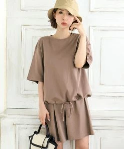 Aimerfeel SLEEP Drawstring Lounge Top-Bottom Set