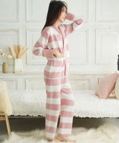 Aimerfeel Border Chenille Yarn Top And Bottom Set SLEEP