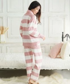 Aimerfeel Border Chenille Yarn Top And Bottom Set SLEEP