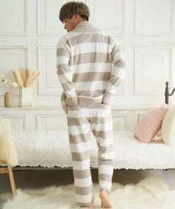 Aimerfeel Border Chenille Yarn Top And Bottom Set SLEEP