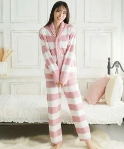 Aimerfeel Border Chenille Yarn Top And Bottom Set SLEEP