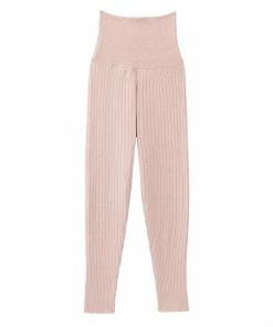 Aimerfeel Fluffy-textured Knitted Belly Warmer Lounge Set