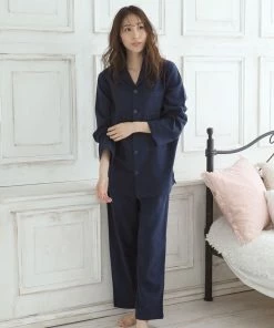 Aimerfeel Pajamas Flannel Shirt Top-Bottom Set