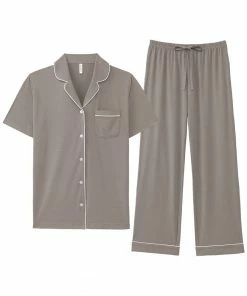 Aimerfeel Cool Touch Material Pajamas Top-Bottom Set SLEEP