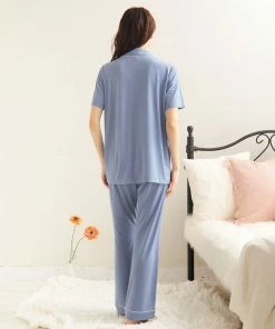 Aimerfeel Cool Touch Material Pajamas Top-Bottom Set SLEEP
