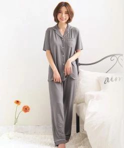 Aimerfeel Cool Touch Material Pajamas Top-Bottom Set SLEEP