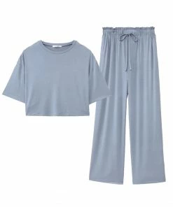 Aimerfeel SLEEP Simple High Waist Top And Bottom Set