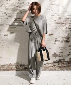 Aimerfeel SLEEP Simple High Waist Top And Bottom Set