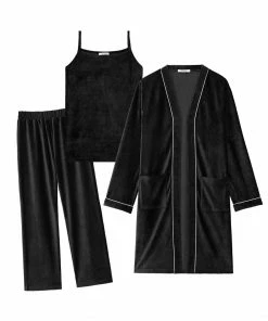 Aimerfeel SLEEP Rib Velor 3-piece Roomwear Set