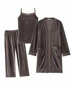 Aimerfeel SLEEP Rib Velor 3-piece Roomwear Set