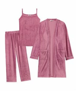 Aimerfeel SLEEP Rib Velor 3-piece Roomwear Set