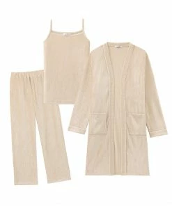 Aimerfeel SLEEP Rib Velor 3-piece Roomwear Set