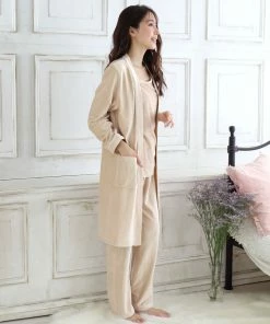 Aimerfeel SLEEP Rib Velor 3-piece Roomwear Set