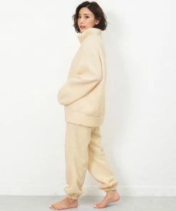 Aimerfeel Half-Zip Hooded Fleece Top And Bottom Set SLEEP