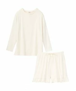 Aimerfeel Ribbed Cut-and-Sew Top-and-Bottom Set SLEEP