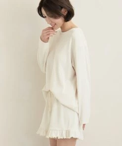 Aimerfeel Ribbed Cut-and-Sew Top-and-Bottom Set SLEEP