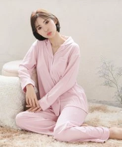 Aimerfeel One-color Standard Pajama Top-Bottom Set SLEEP