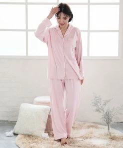 Aimerfeel One-color Standard Pajama Top-Bottom Set SLEEP
