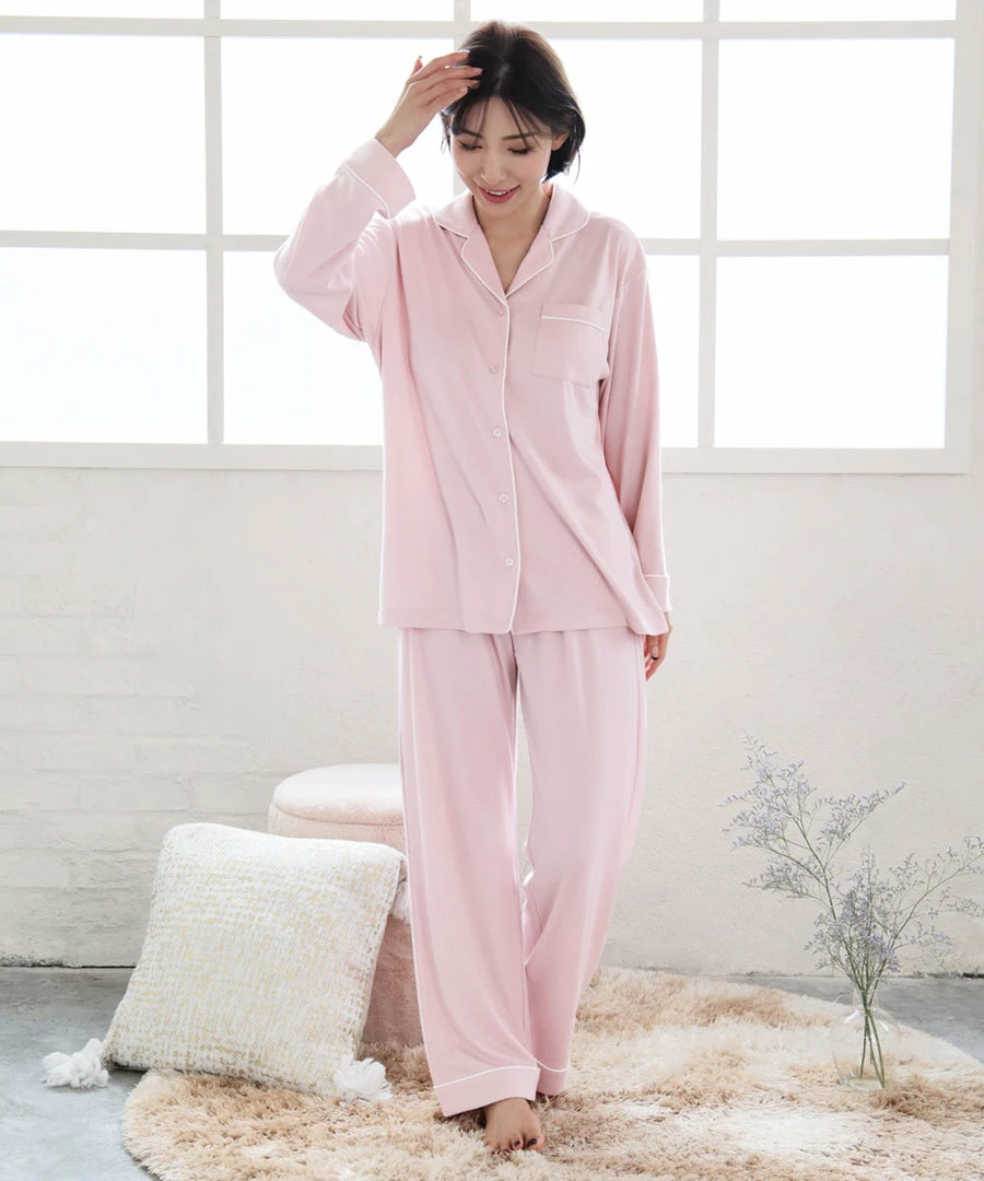 Aimerfeel One-color Standard Pajama Top-Bottom Set SLEEP