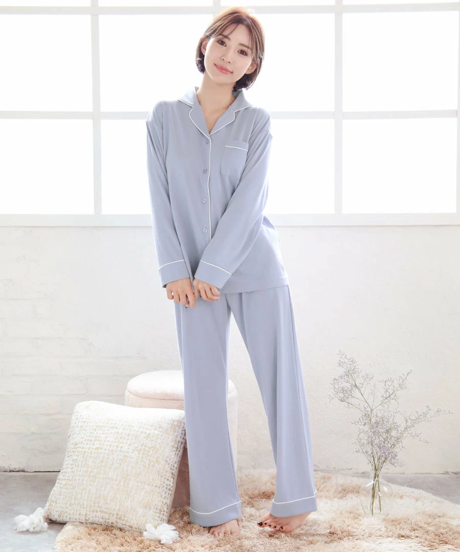 Aimerfeel One-color Standard Pajama Top-Bottom Set SLEEP