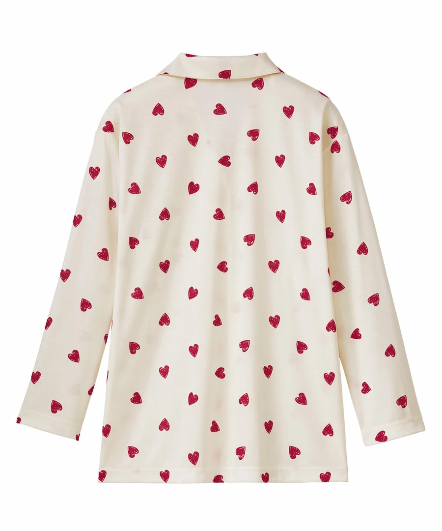 Aimerfeel Pajama Top-Bottom Set With Bear Heart Pattern SLEEP