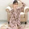 Aimerfeel Pajama Top-Bottom Set With Bear Heart Pattern SLEEP