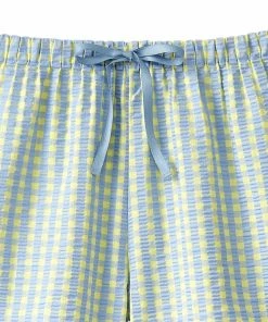 Aimerfeel SLEEP Cotton 100% Soccer Fabric Short Sleeve Pajamas Top-Bottom Set