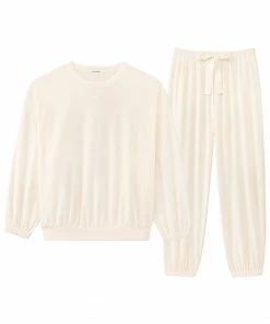 Aimerfeel Soft Boa Fleece Pajamas Top And Bottom Set