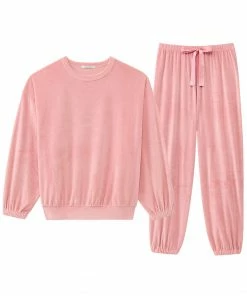 Aimerfeel Soft Boa Fleece Pajamas Top And Bottom Set