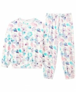 Aimerfeel Soft Boa Fleece Pajamas Top And Bottom Set