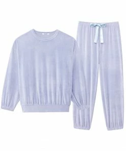 Aimerfeel Soft Boa Fleece Pajamas Top And Bottom Set