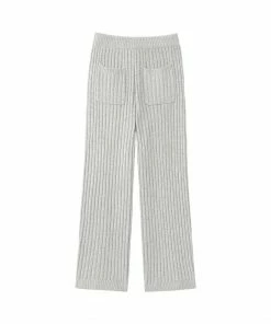 Aimerfeel Rib Chiffon Knit Long Pant