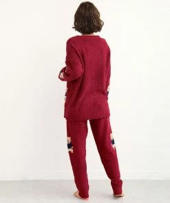 Aimerfeel Bear Chenille Yarn Top And Bottom Set SLEEP