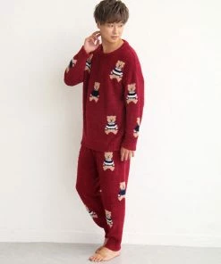 Aimerfeel Bear Chenille Yarn Top And Bottom Set SLEEP