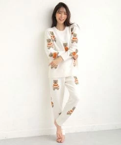 Aimerfeel Bear Chenille Yarn Top And Bottom Set SLEEP