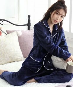 Aimerfeel Fluffy Fleece Top-Bottom Set