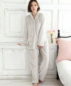 Aimerfeel Fluffy Fleece Top-Bottom Set