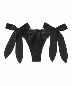 Aimerfeel Chiffon Tie-up Bow Ribbon Thong Panty PANTIES
